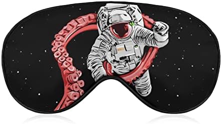 מסכת שינה של לינארי אמנות חייו של אסטרונאוט מסכת עיניים שינה כיסוי עיניים עם תמנון רצועה מתכווננת בחלל כיסוי