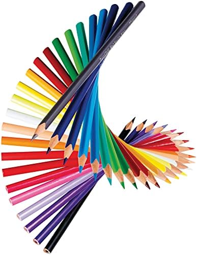 עפרונות צבעוניים משולשים, צבעים שונים, חבילה של 24