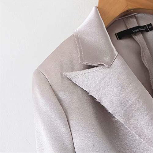 Andongnywell's Blazer Blazer Blazer חליפת דש קדמית פתוחה עם שרוול ארוך ז'קט קל משקל קלה
