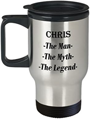 כריס - האיש המיתוס האגדה מתנה לספל קפה מדהים - ספל נסיעות 14oz