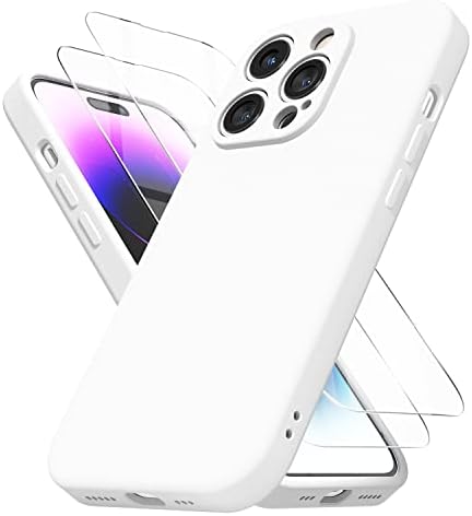 מארז Oakxco iPhone 14 Pro עם מגן מסך, ג'ל גומי סיליקון רך iPhone 14 Pro Thone Thone 6.1 , דק רזה התאמה,
