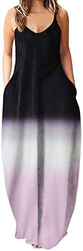 נשים שמלות מקסי ארוכות פלוס גודל שמלות טנק רופפות מזדמנים כוכבים 4 ביולי ופסים שמלה פטריוטית