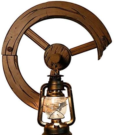 אוזקי קיר רכוב אור הים התיכון בר מנורת קיר עתיק סוס פנס רטרו יצירתי וילה גלגל אור קפה תה בית קישוט